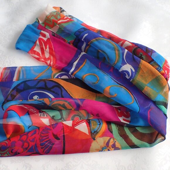 Vintage Cybèle Flamboyant Scarf - Picture 4 of 6